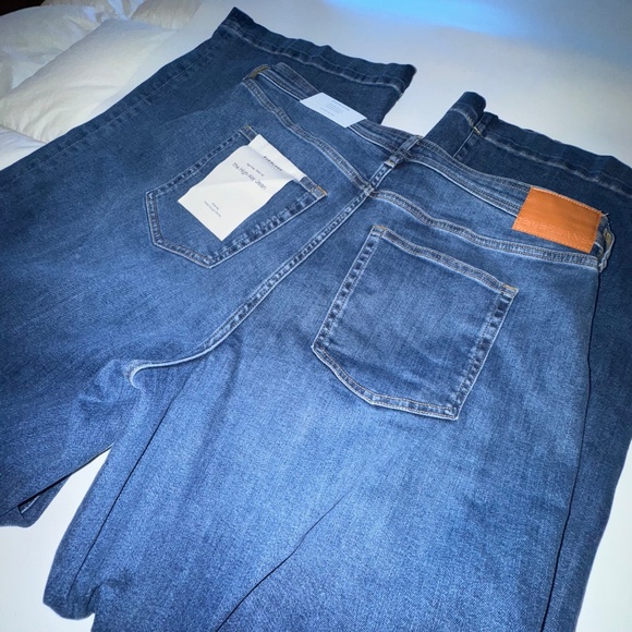 EVERLANE Wide Leg Jeans The HIGH-KEY Med indigo Jeans New 33 /16 - Picture 8 of 12